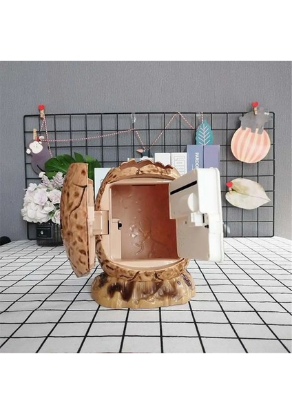 Kuma Karikatür Dinozor Para Kutusu Çocuklar Için 3'ü 1 Arada Şifreli Para Tasarruf Bankası Otomatik Kaydırma Kağıt Kutusu (Yurt Dışından)