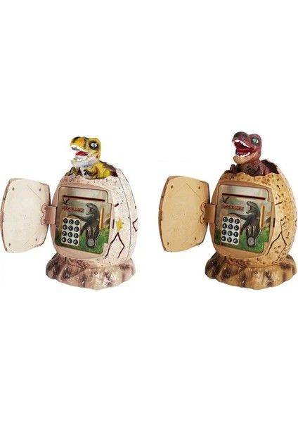 Kuma Karikatür Dinozor Para Kutusu Çocuklar Için 3'ü 1 Arada Şifreli Para Tasarruf Bankası Otomatik Kaydırma Kağıt Kutusu (Yurt Dışından) fiyatları