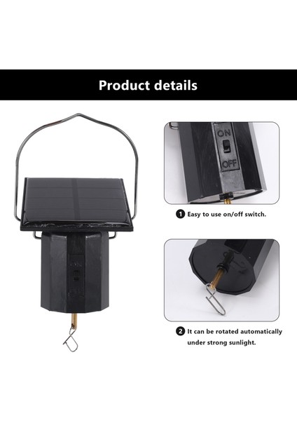 Rüzgar Döndürücü Motor Güneş Asılı Ekran Motoru Dönen Güneş Enerjisi Rüzgar Döndürücü Motor Rüzgar Çanları Için Döndürülebilir Kanca (Yurt Dışından) indirimleri