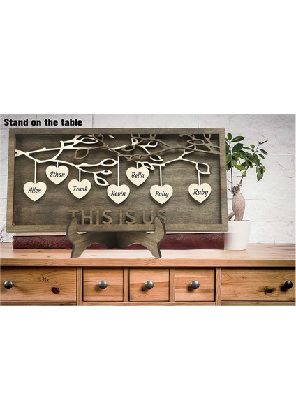 Ahşap Aile Ağacı Plaka Dekorasyonu Oymalı Aile Adı Süslemeleri Anneler Günü Hediyesi 5 Isim (Yurt Dışından) indirimleri