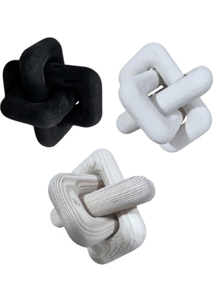 Boho Tarzı Ahşap Zincir Bağlantı Top Süsleri El Oyması 3 Bağlantı Zincir Sanat El Sanatları Masa Süsü Ev Ofis Rustik Dekor A (Yurt Dışından) indirimleri