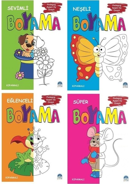Martı Süper Kalın Boyama Kitabı Seti 4 Kitap A5 Boy