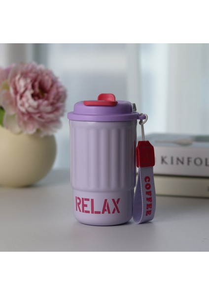 Çift Içecek Kahve Yalıtımlı Kupa Paslanmaz Çelik Öğrenci Pipetli Çay Bardağı (Yurt Dışından)