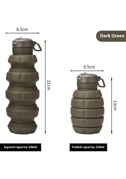 Silikon El Bombası Katlanır Su Şişesi Doğa Sporları Su Şişesi Kurı (Yurt Dışından)