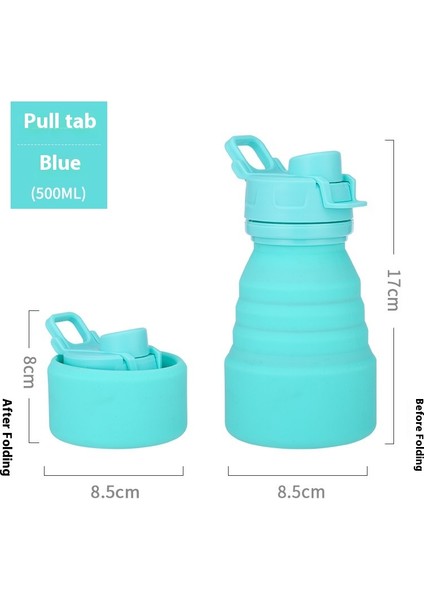 Çocuk Kupa Silikon Katlanır Spor Su Şişesi Açık Seyahat Kupa Geri Çekilebilir (Yurt Dışından)