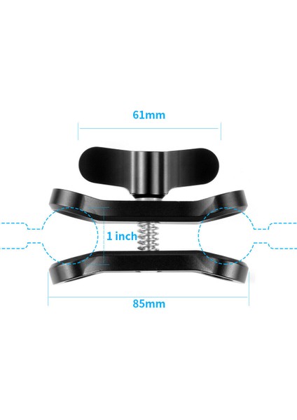 Cnc Kelebek Klips Dalış Kelepçesi Işık Konnektörü Bilyalı Kafa Montajlı Tripod Adaptörü Go Pro 7 Spor Slr Kameralar Sualtı (Yurt Dışından) fiyatları