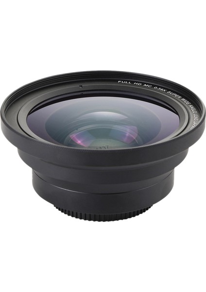 4K Video Kamera Için Profesyonel 37 mm Makro+72 mm Geniş Açı Lens 0,39X Full Hd (Yurt Dışından)