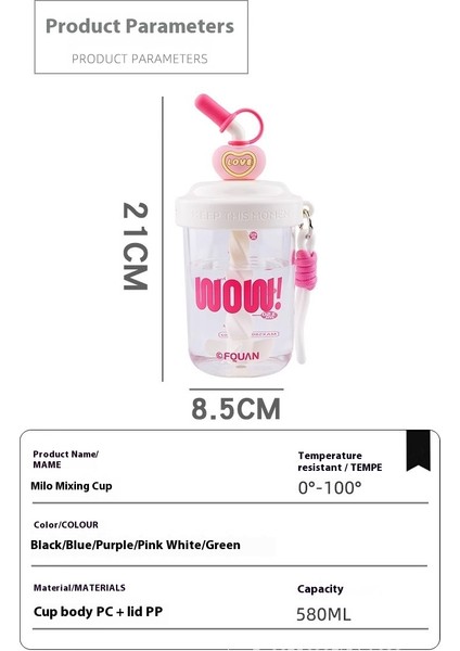 Pipetli Karıştırmalı Kupa Plastik Kupa Yazlık Kompakt Kupa (Yurt Dışından) fiyatları