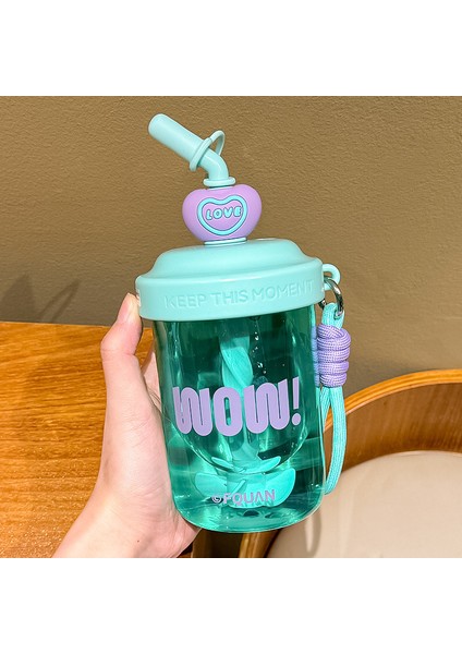 Pipetli Karıştırmalı Kupa Plastik Kupa Yazlık Kompakt Kupa (Yurt Dışından)