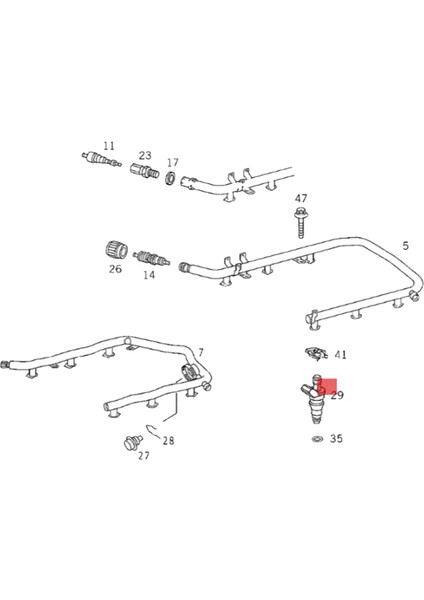 Mercedes Benz Slk CLK320 E320 C320 ML320 3.2l Chrysler 2000-2008 Için 4 Adet A1120780149 Yakıt Enjektör Memesi 0280156014 (Yurt Dışından) modelleri