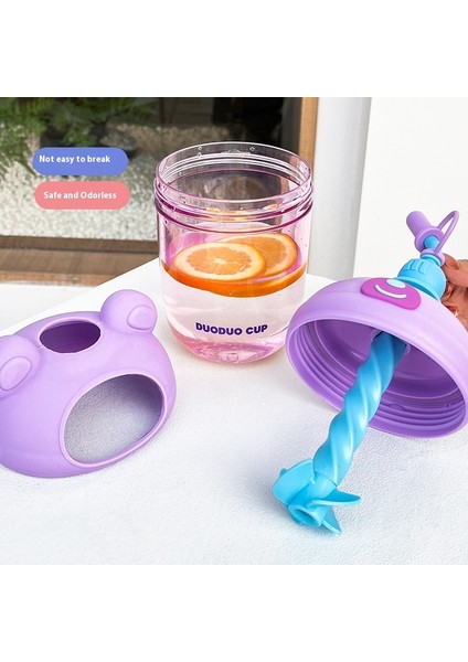 Karıştırmalı Kupa Sevimli Pipetli Kupa Öğrenci Masaüstü Plastik Bardakları (Yurt Dışından) fiyatları