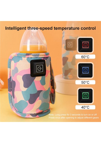 Evrensel USB Süt Su Isıtıcısı Seyahat Arabası Yalıtımlı Çanta Taşınabilir Bebek Emzirme Şişe Isıtıcısı Kamuflaj Gri-Beyaz (Yurt Dışından) fiyatları