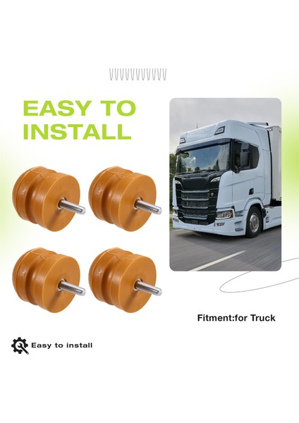 Scania Kamyon 1349805 2154867 2470166 Otomobil Parçaları Için 4 Adet Kamyon Kabini Süspansiyon Kauçuk Tampon Bloğu 1923654 (Yurt Dışından) fırsatları
