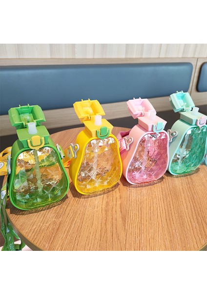 Ananas Pipetli Plastik Su Bardağı Çocuk Açık Hava Sporları Su Şişesi (Yurt Dışından) fiyatları