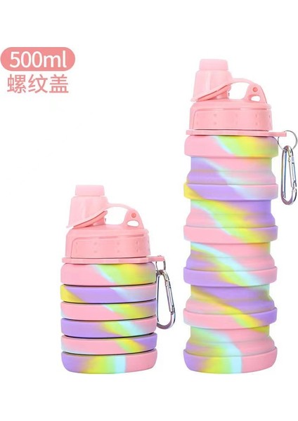 Silikon Geri Çekilebilir Spor Şişesi Açık Seyahat Şişesi Katlanır Kupa (Yurt Dışından)