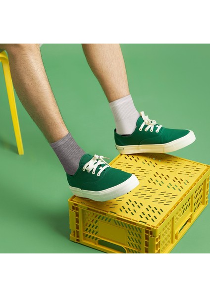 Erkek Kısa Konç Havlu Taban Antrasit Topuk ve Burun Beyaz - Gri 6 Lı Set fiyatları