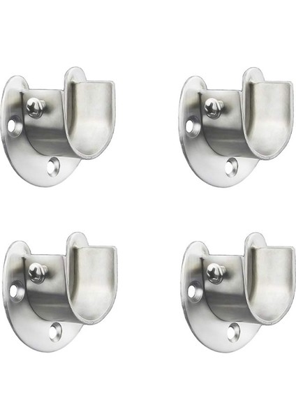 Paslanmaz Çelik Dolap Braketi, U Şeklinde Açık Soket Braketi, Duş Perdesi Çubuğu Ucu Destek Manşonu Flanşı (Yurt Dışından)