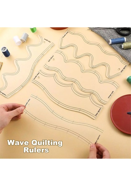 Adet Akrilik Dalga Cetvel Kapitone Şablonları Dıy Çizim Şablonu Ölçü Terzi Cetveli Yumuşak Patchwork Cetveli (Yurt Dışından) fiyatları