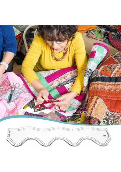 Adet Akrilik Dalga Cetvel Kapitone Şablonları Dıy Çizim Şablonu Ölçü Terzi Cetveli Yumuşak Patchwork Cetveli (Yurt Dışından) indirimleri