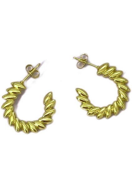 24 Fransız Vintage Paslanmaz Çelik Kadın Küpe Modeli (Yurt Dışından)