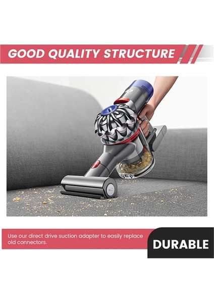 Dyson V7 V8 V10 V11 Elektrikli Süpürge Için Doğrudan Tahrikli Emiş Başlığı Bağlantı Konnektörü Adaptör Seti, Bilyalı Tekerlekler Yan Kapak (Yurt Dışından) modelleri