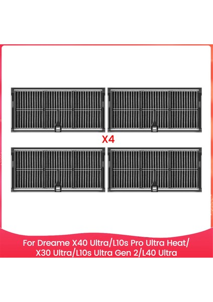 Dreame X40 ULTRA/L10S Pro Ultra HEAT/X30 ULTRA/L10S Ultra Gen 2/L40 Ultra Vakum Hepa Filtreleri Için Yedek Filtre (Yurt Dışından)