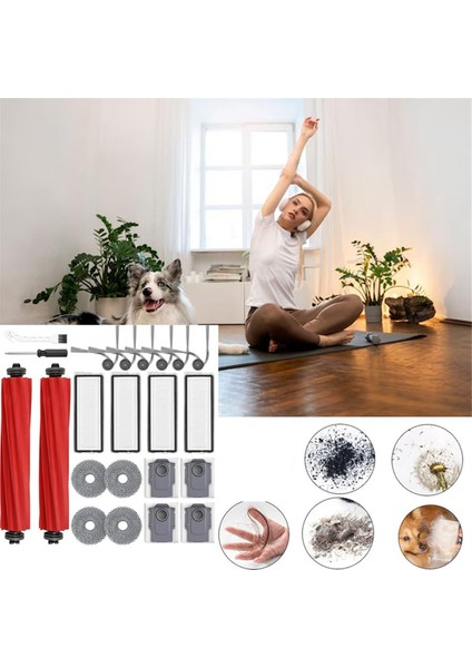 Roborock Qv 35A 35S Robot Süpürge, Ana Fırça Silindiri, Hepa Filtreleri ile Uyumlu Aksesuar Yedek Takımı (Yurt Dışından) fiyatları