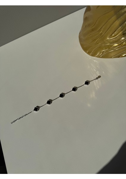 925 Ayar Gümüş Beşli 10 mm Yonca Bileklik fırsatları