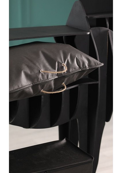 5'li Set 70X50 cm Yastık & Kıyafet Organizer Hurç Antrasit Gri fırsatları