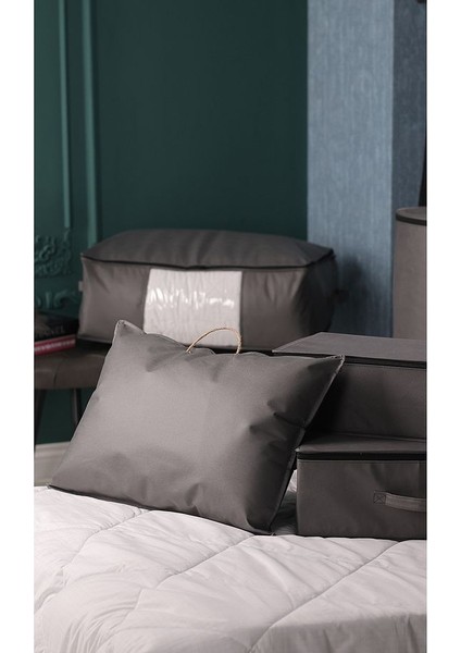 5'li Set 70X50 cm Yastık & Kıyafet Organizer Hurç Antrasit Gri indirimleri