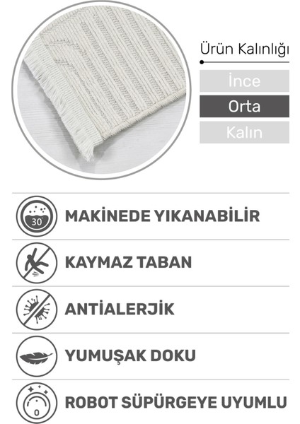 Revna Ekru Yıkanabilir Halı – Kaydırmaz Taban, Pamuk Dokuma, Salon, Çocuk Odası, Mutfak, Koridor İçin Uygun fiyatları
