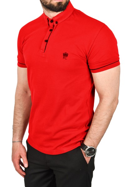 Slim Fit Dar Kesim Pamuklu Pike Kumaş Polo Yaka Tişört Nefes Alan Kıvrılmaz Polo Yaka Tişört 2503020 fırsatları