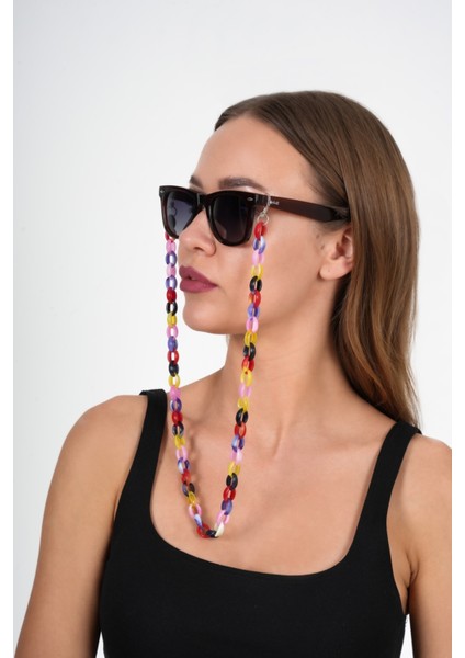 Renkli Akrilik Kalın Tasarım Gözlük Zinciri fiyatları