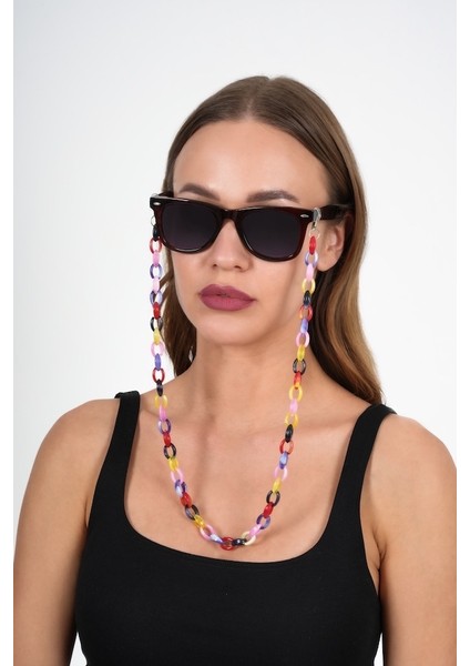 Renkli Akrilik Kalın Tasarım Gözlük Zinciri fırsatları