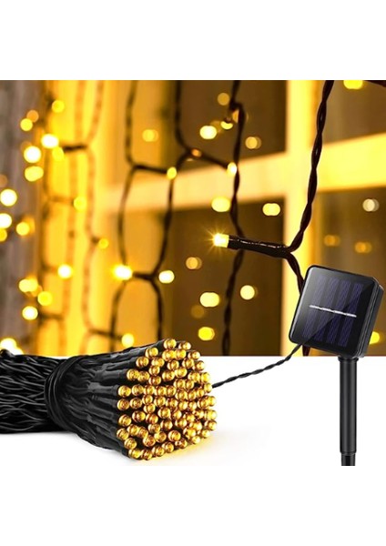 11 Metre Solar LED Işık – Gün Işığı Renk, 100 Led, 8 Fonksiyonlu, Siyah Kablolu fiyatları
