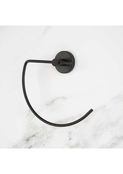 Siyah Yarım Daire G Havluluk Havlu Askısı fiyatları