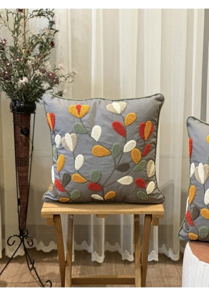 2'li Puantiyeli Punch Işlemeli Biyeli Nakışlı Kırlent Kılıfı fırsatları