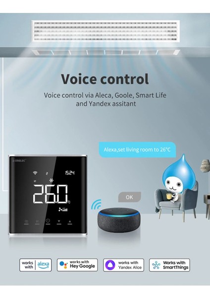 Vrf AE-669K Wifi Tuya Destekli IP30 Akıllı Klima Termostat Bağlantı Kiti fırsatları