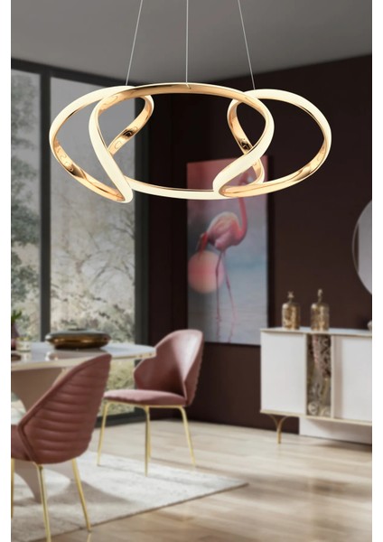 Istanbul Avize Damla Gold Ledli Modern Beyaz Power LED Avize fiyatları