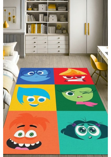 Oyun Halısı Dijital Baskılı Dokuma Kaymaz Tabanlı Yıkanabilir Antialerjik Minecraft Halısı Çocuk Odası Halısı