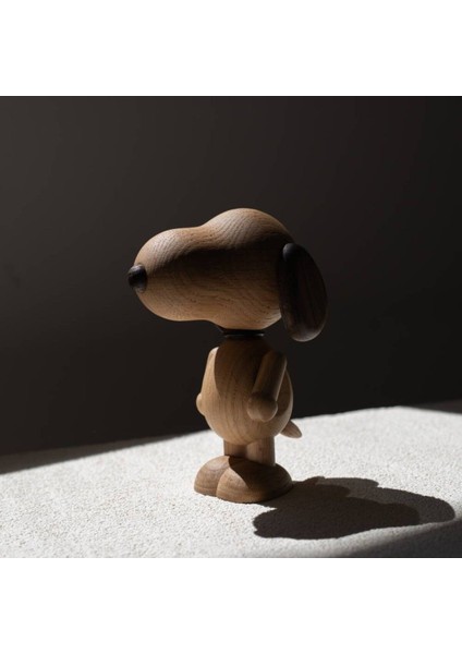 Boyhood Peanuts x Snoopy El Yapımı Doğal Füme Meşe Nostaljik Biblo Mıknatıslı Eklemli Ahşap Oyuncak indirimleri