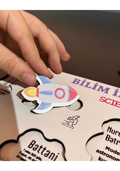 Çocuklar İçin Ayın Evreleri Ahşap Öğretici Set – Uzay Meraklılarına Eğlenceli Bilim modelleri