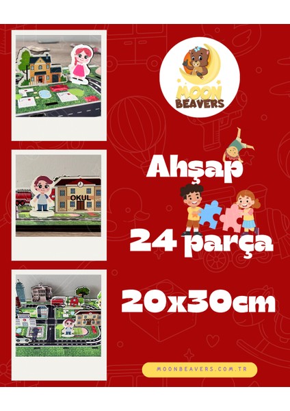 Benim Şehrim Ahşap Eğitici Set – Çocuklar İçin Şehir Yaşamını ve Meslekleri Öğrenme Oyunu fiyatları
