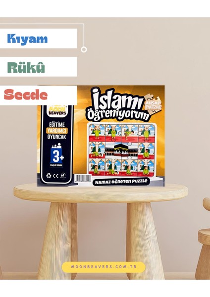 Çocuklar İçin Erkek Namaz Öğretici Set – Eğlenceli ve Kalıcı Ahşap Puzzle Seti indirimleri