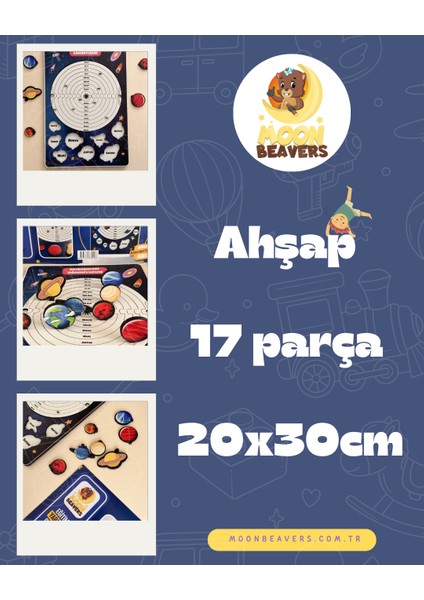 Çocuklar İçin Ahşap Güneş Sistemi Seti – Gezegenleri Eğlenerek Öğrenme Fırsatı!