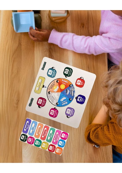 Çocuklar İçin Rutin ve Sorumluluk Geliştiren Ahşap Günlük Planlama Seti fiyatları