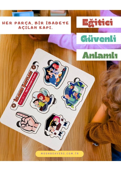 Islam’ın 5 Şartını Öğreten Eğitici Ahşap Set | Çocuklar İçin Inanç Temelli Öğrenme Oyuncağı fiyatları