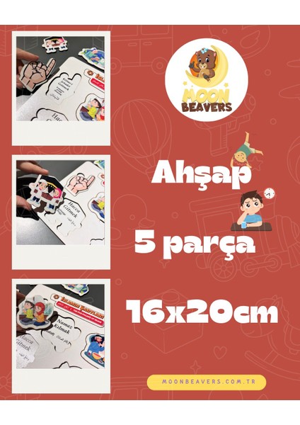 Islam’ın 5 Şartını Öğreten Eğitici Ahşap Set | Çocuklar İçin Inanç Temelli Öğrenme Oyuncağı fırsatları