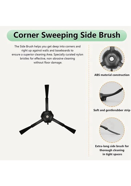 Q8 Max+/q8 Max/q5 Pro/q5 Pro+ Robot Süpürge Yedek Parçaları Silindir Yan Fırçalar Filtreler Paspas Pedleri Için 12 Adet (Yurt Dışından) modelleri