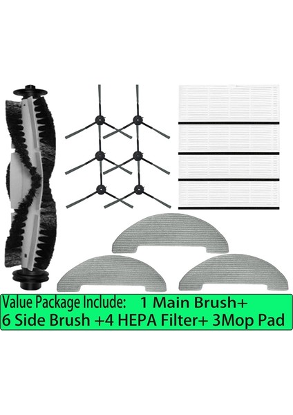 Vactidy T6 / T7 / T8 Robot Süpürge Ana Fırçası Yan Fırça Hepa Filtre Paspas Pedi Aksesuarları Için Yedek Parçalar (Yurt Dışından) indirimleri